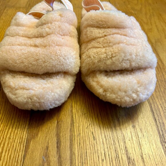 UGG Australia Fluff Yeah Slides Slippers Shoes 8 Light Pink - Picture 4 of 10